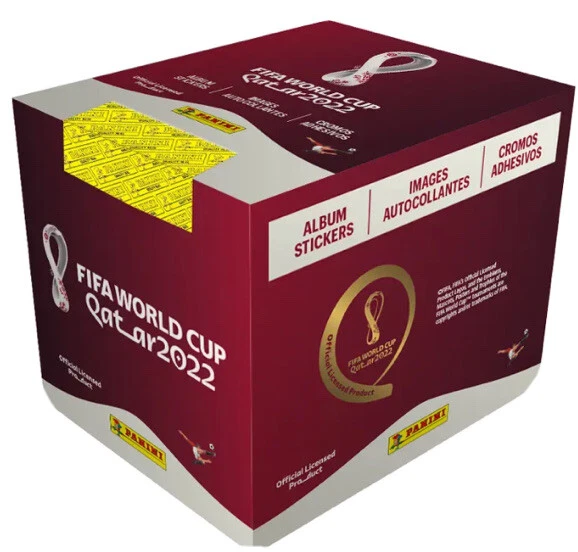 PANINI WORLD CUP 2022 QATAR 50 PACK BOX 250 STICKERS US Factory PANINI WORLD CUP 2022 QATAR 50 PACK BOX 250 STICKERS US Factory