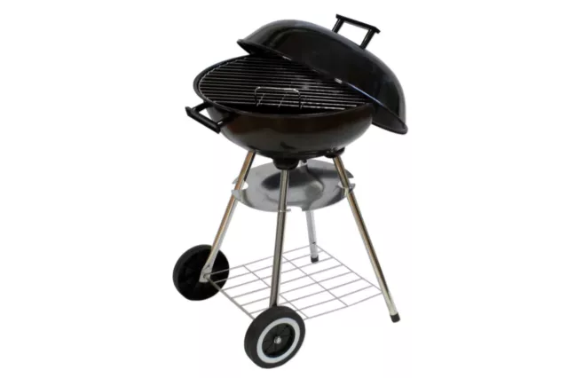 XL Kugelgrill Holzkohlegrill Standgrill Grillwagen Rundgrill BBQ Grill ∅43x72cm 3