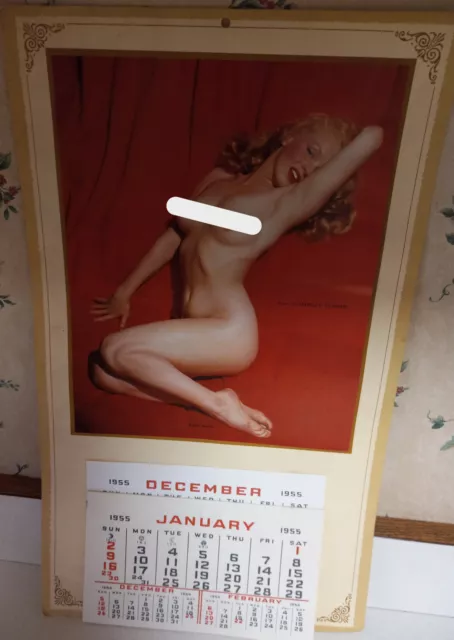 ~ MARILYN MONROE ~ Golden Dreams ~ Vintage 1955 Calendar ~ Pinup Advertising!