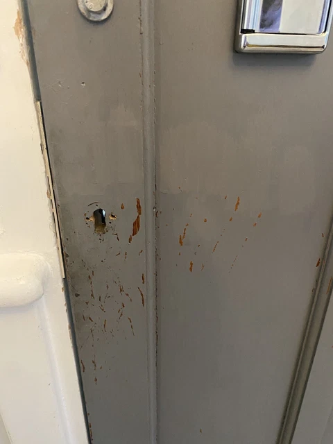 1930s front door In Solid Wood With Working Lock And Keys 2
