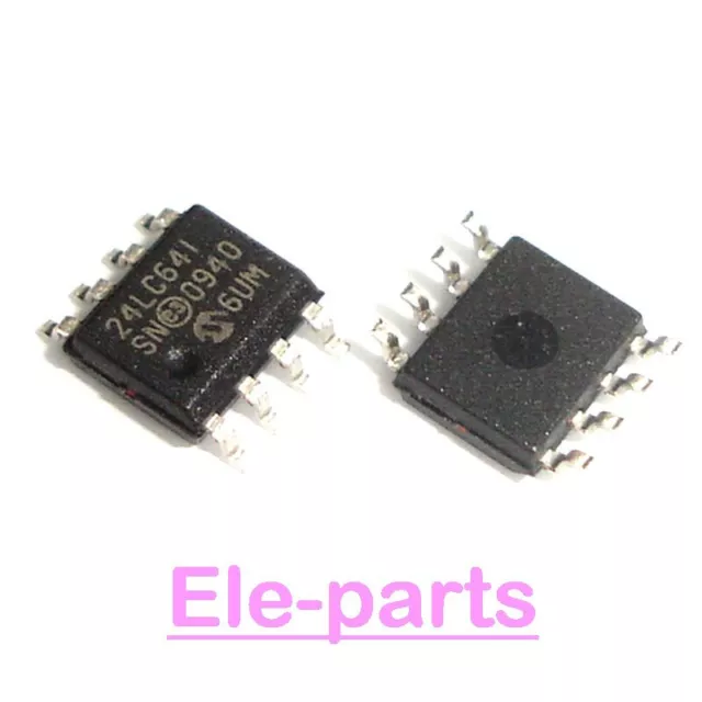 50 PCS 24LC64-I/SN SOP-8 24LC64I SN CMOS Serial EEPROM Integrated Circuits Chip