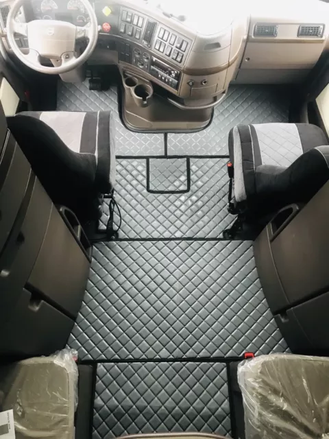 Volvo VNL 730 780 Eco Leather floor Mats Fits 2004-2018 Year Models