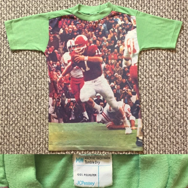 トップス 70s JCPenney football tee Vtg 70s 80s Champion Mesh Athletic Jersey Shirt High School