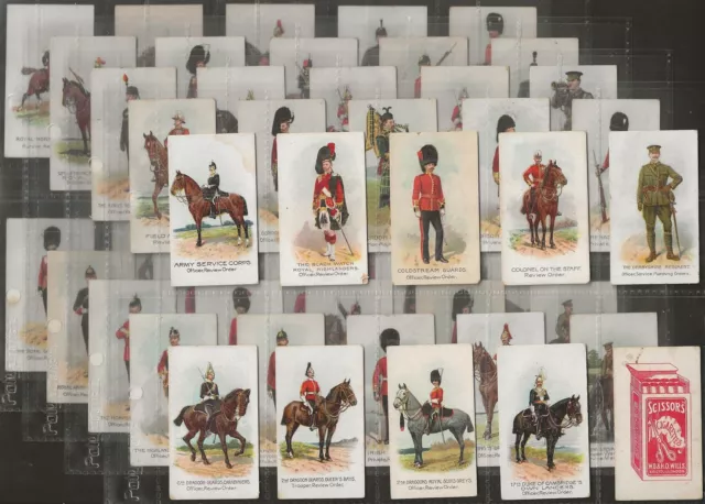 Wills Scissors Issue-Full Set- Types Of The British Army (50 Cards) All Scanned