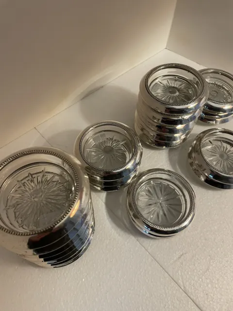 Scrap Or Not Sterling Silver Rim Glass Coasters