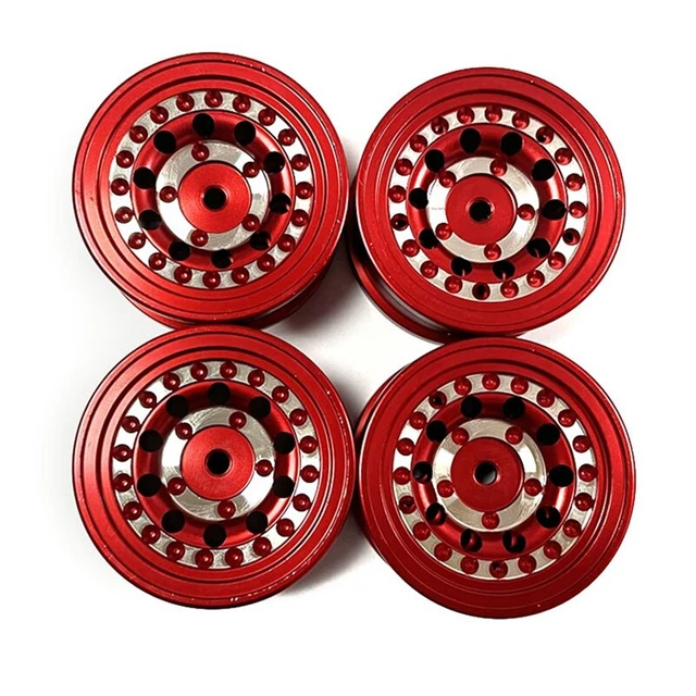 Buje de rueda de llanta de rueda Beadlock de metal para FMS 1/24 FCX24 1/18 Mogrich RC Crawl S5F1