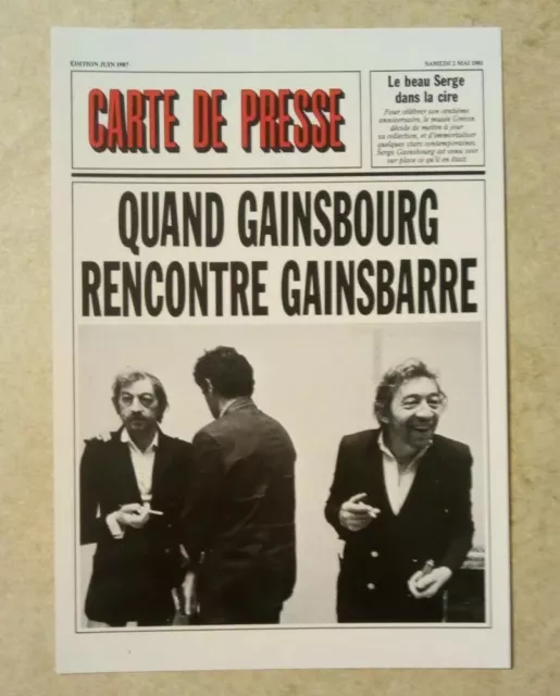 carte postale Serge Gainsbourg Gainsbarre