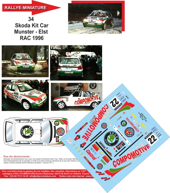 SKODA FELICIA KIT CAR 27 S.BLOMQVIST / B.MELANDER RALLYE RAC 1996