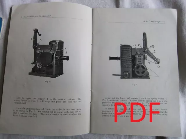 Instructions cine projector  KODAK  KODASCOPE Model C - Email/CD