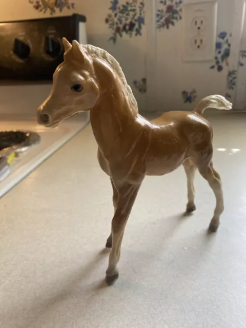 Vintage Breyer Horse Colt Foal Glossy Palamino Arabian Model Figure