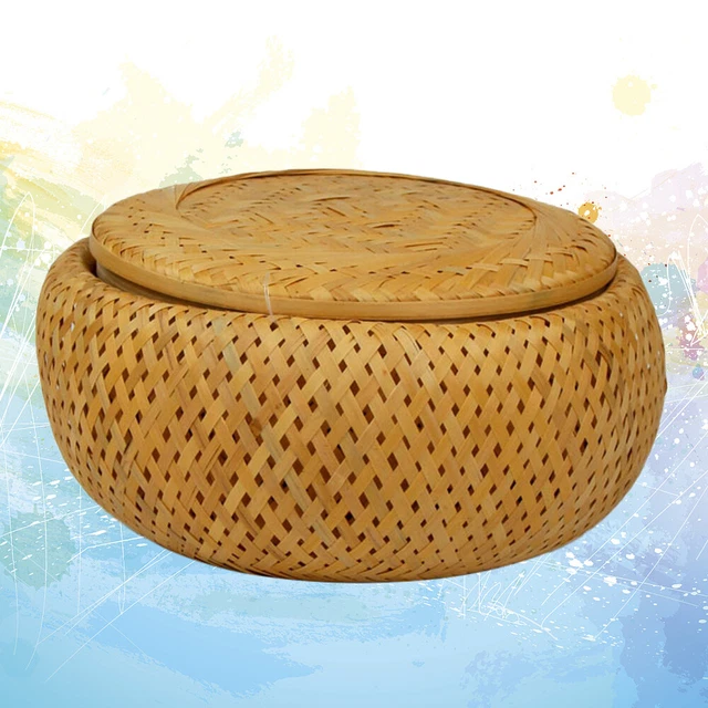 1 pieza Caja de Madera de Ratán Caja de Alimentación Jaula de Madera Pequeña Cesta de Madera Jaula Portátil