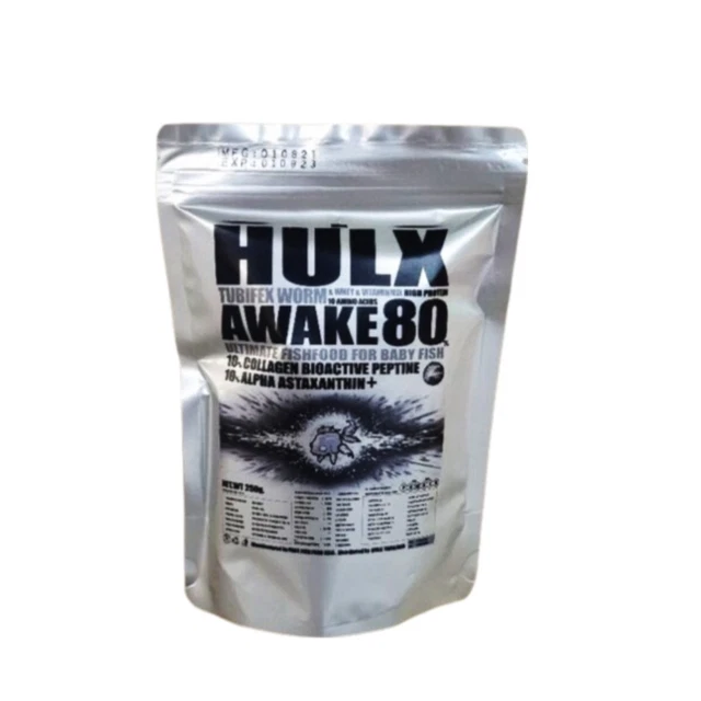HULX AWAKE 80 Alimento para Pescado Proteína Extrema para Bebé Pez Acelerar Crecimiento 250g