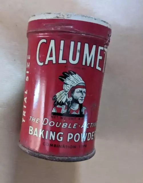 Vintage 1930's Calumet Baking Powder Trial Size Tin