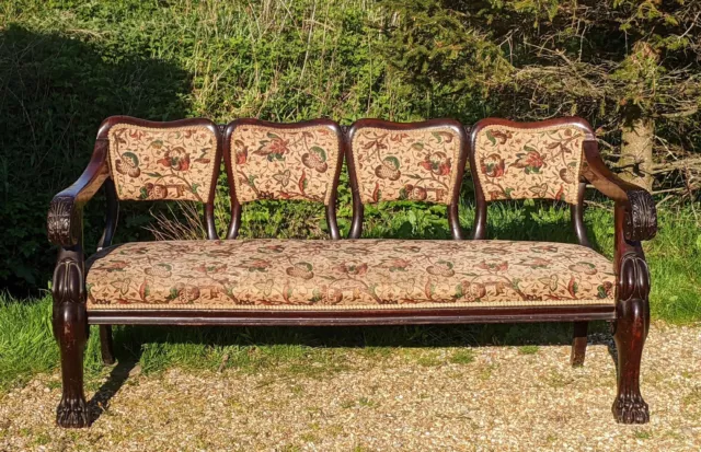 Quality Irish Mahogany Settle Sofa 2