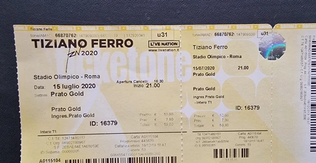 Biglietto Tiziano Ferro 2023