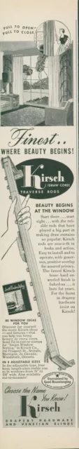 1951 Kirsch Curtain Rods Traverse Beauty Begins At Window Vintage Print Ad BH1