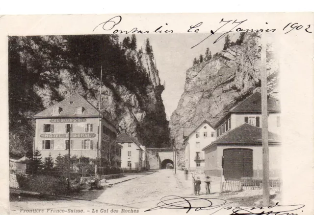 CPA de Col des Roches (25 Doubs), French-Swiss border, 1900s