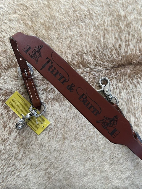 TURN And BURN Leather Western Wither Strap For Breast Collar Tack