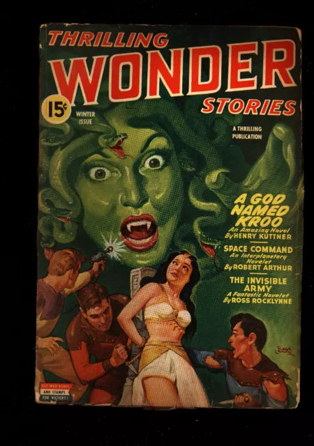 Thrilling Wonder Stories v25 #2 VG 4.0 "A God Named Kroo" Winter 1944 Pulp