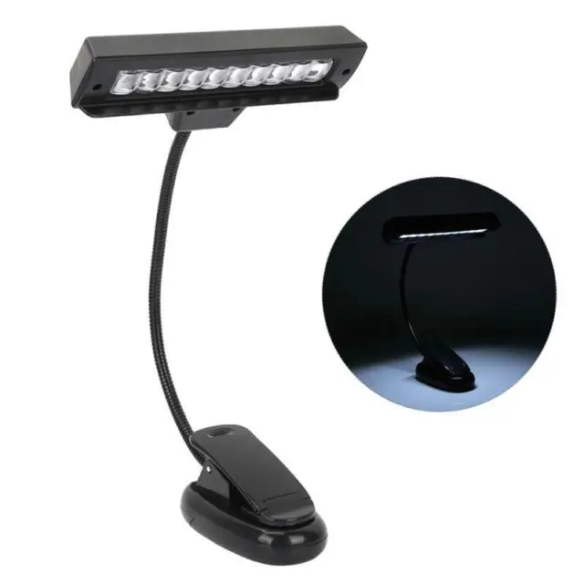 USB Clip-On Music Stand Light - Portable  Flexible Neck for Reading