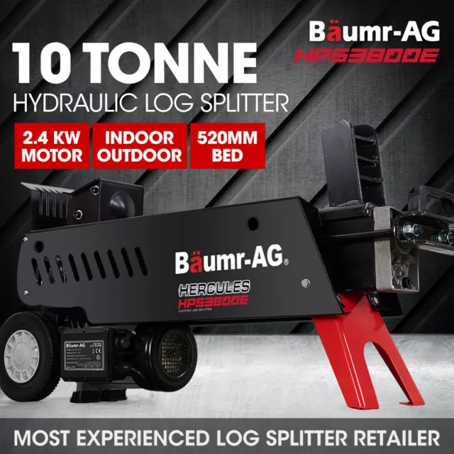 BAUMR-AG 10 Ton Log Splitter Electric Wood Hydraulic Firewood Splitting Machine