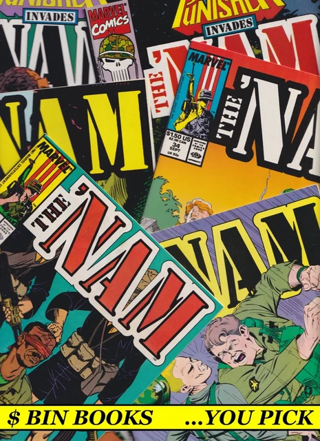 CLEARANCE BIN: 'NAM VG MARVEL WAR comics sold SEPARATELY you PICK Vietnam