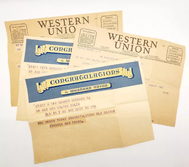 Vintage Western Union Telegram 1941
