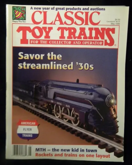 Classic Toy Trains 1996 May Streamlined 30s ROckets and trains B&O #5034