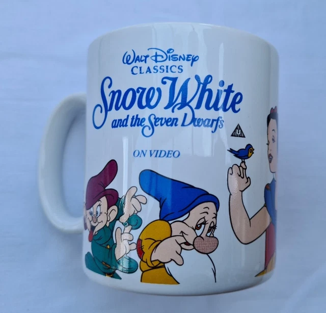 VINTAGE WALT DISNEY Snow White And The Seven Dwarfs On Video Mug ...