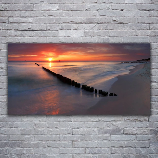 Tableau Sur Verre Moderne - Paysage De Montagnes - Dimensions 120x60 Cm - Marque Tulup