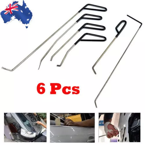 6X PDR Rods Dent Puller Paintless Repair Tools Stainless Steel Hail Removal Kits 2