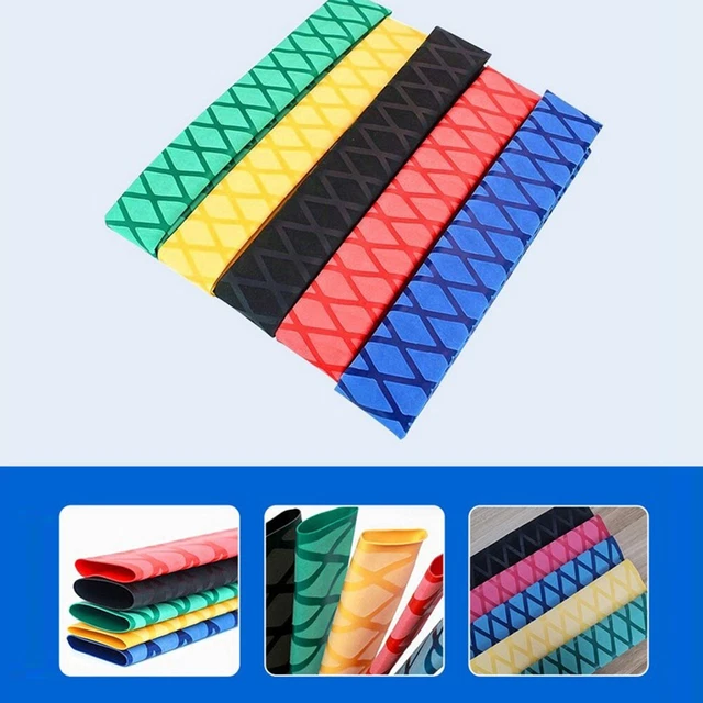 Tube Thermorétractable Antidérapant Pour Canne à Pêche/Raquette/poignées De Vélo/trépied DIY 1M 15/18/20/22/25/28/30/35/40/50mm-Noir,15mm