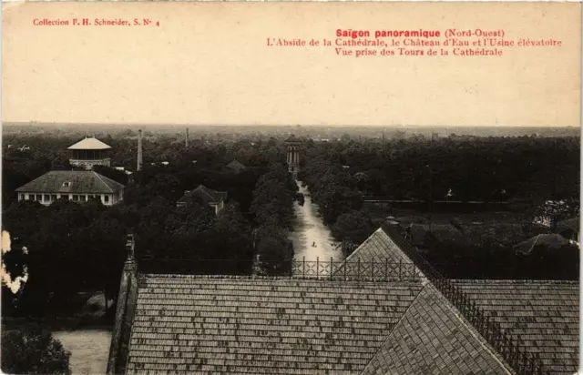 CPA AK SAIGON panoramique Abside de la Cathédrale VIETNAM (714553)