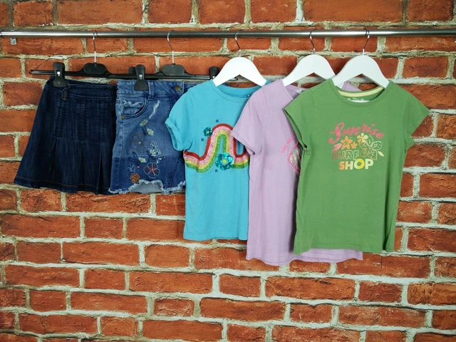 Girls Bundle Age 6-7 Years Next Gap M&S H&M Denim Skirt Graphic Tee Kids 122Cm