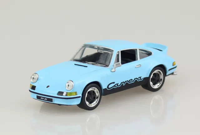 Porsche 911 Carrera RS 1973 hellblau 1:43 De Agostini Modellauto