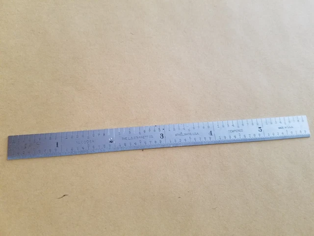 Vintage Starrett No. C305R Flexible Tempered Steel 6" Rule