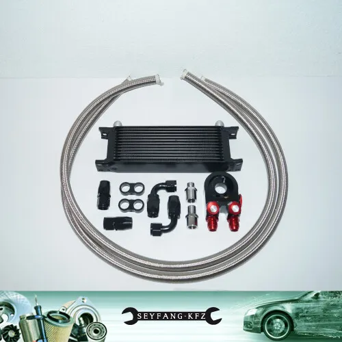 Kit Radiatore Olio Set Completo 16 File Con Termostato Audi 80 90 100 200 A3 A4