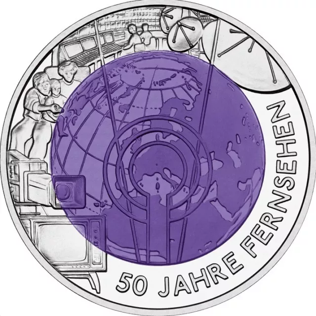 25 Euro 50 Jahre Fernsehen - Silber Niob Münze Österreich  2005