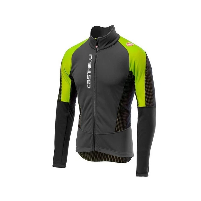 Castelli Giubbino Mortirolo V Dark Gray/Yellow Fluo