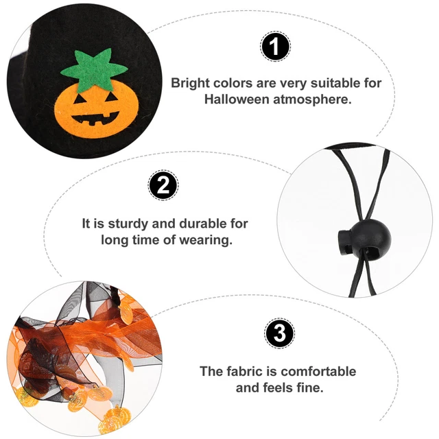 1 Set Halloween Haustierkostüm Lustige Katzenhut Katzenhund Schal Dekorative 8