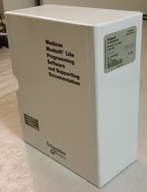 Modsoft Lite PLC Software disks, Version 2.62, for Modicon Micro, 984 Compact