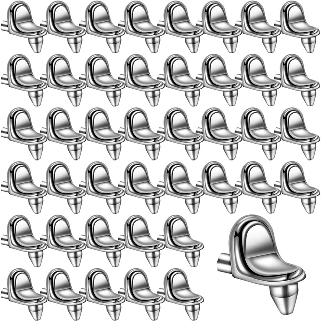 42 Pz Supporti Per Mensole In Acciaio Inox - Perni Reggiripiani 6x40mm Per Armadi E Librerie - Foto 2