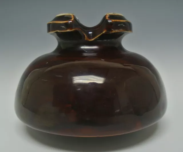 Vintage Large Ceramic Insulator Brown Power Pole,Telphone