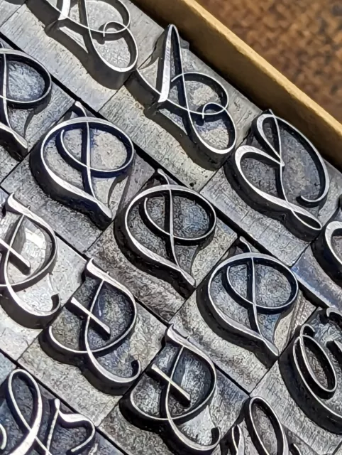 J92 Metal Letterpress Type - Virtuoso Caps Didot - 38(!) pt - 193+ pc - RELISTED