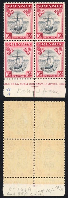 Grenada SG163a 10/- Steel Blue and bright carmine U/M Cat 900 pounds