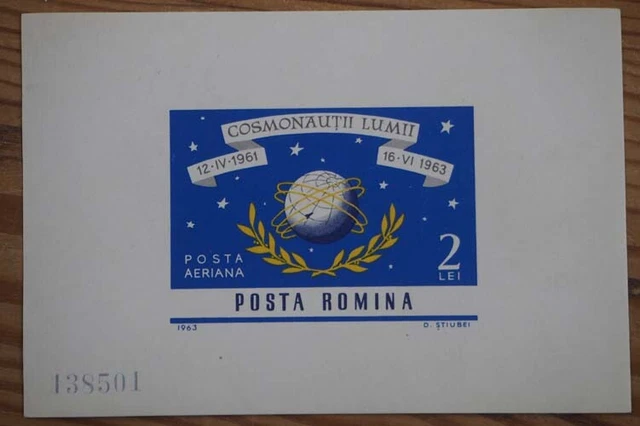 1964 Rumänien; 100 Blocks Kosmonauten, postfrisch/MNH, Bl. 56, ME 1200,- 2