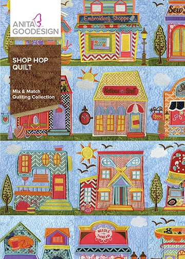 Shop Hop Quilt Anita Goodesign Embroidery Design Machine CD