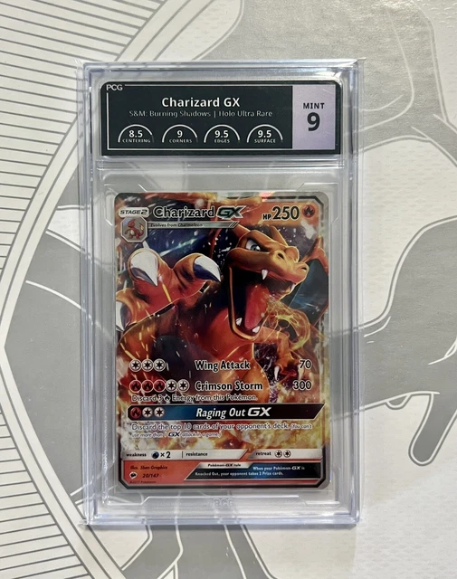 Pokémon TCG Charizard GX Burning Shadows 20/147 Holo Ultra Rare PCG 9 Mint