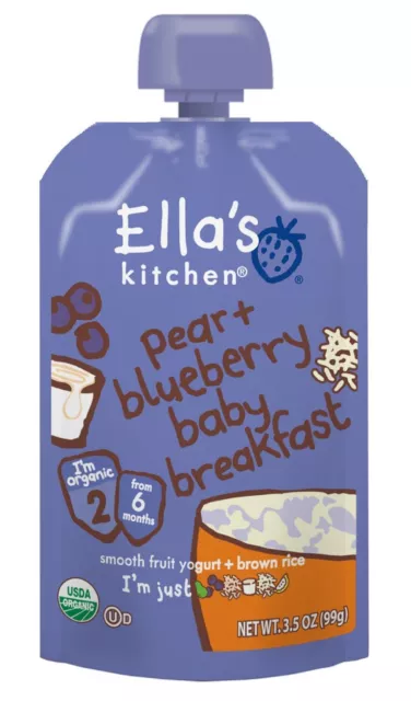 Ellas Kitchen Baby Brekkie - Blueberry & Pear 100g-6 Pack