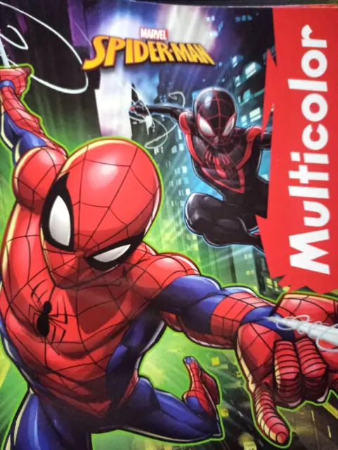 Malbuch Marvel Spider-Man Multicolor DIN A4 Ausmalheft für Kinder Ausmalspaß